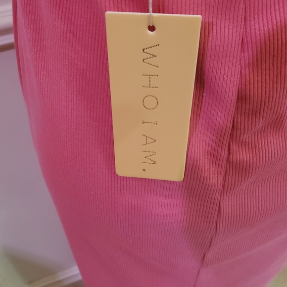 Who I Am Pink Tube Dress with Side Split and Back Cutout, Size 14, NWT - Picture 15 of 16
